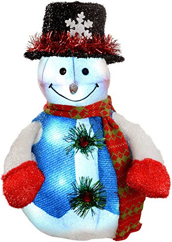 WeRChristmas Pre-Lit Snowman Christmas Decoration with LED Lights, 40 cm - Large