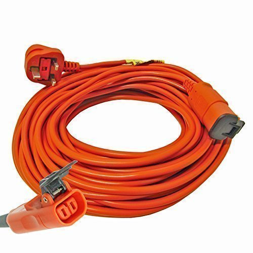 First4Spares WEBF4S144 25 Metre Extra Long Mains Power Lead Cable For Flymo Lawnmowers Hedge & Grass Trimmers - Orange