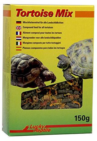 Lucky Reptile Mix Tortoise 150g Riche en Fibres brutes - granulés d'herbes de Prairie avec Morceaux de Carottes & Fleurs de Calendula - pour Toutes Les Tortues & Reptiles herbivores