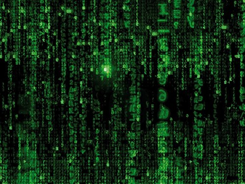 1art1 Matrix Poster Matrix Code, Grüner Regen Bilder Leinwand-Bild Auf Keilrahmen | XXL-Wandbild Poster Kunstdruck Als Leinwandbild 80x60 cm