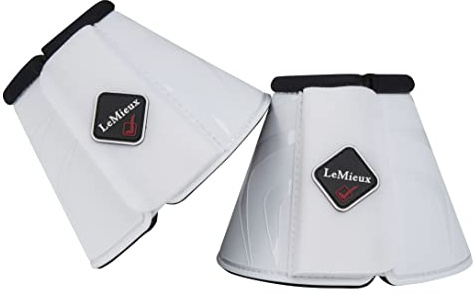 Lemieux ProShell Overreach Horse Boots – Overreach oder Glockenstiefel für Pferde – Schutzausrüstung und Trainingsausrüstung – Pferdestiefel, Wraps & Zubehör (Weiß/Medium)