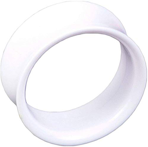viva-adorno 1 Stück Double Flared Flesh Tunnel Plug Tube Tunnel ohne Gewinde Kunststoff Acryl Größe 3-22mm UFT