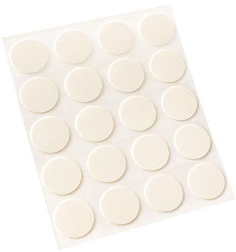 Adsamm® / 20 x cover caps | Ø 0.51'' (Ø 1,3 cm) | cream | round | 0.018'' (0,45 mm) thin, self-adhesive furniture patches by Adsamm®