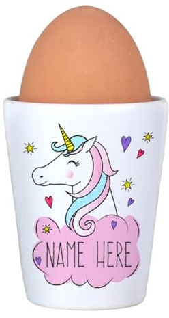 Ceramic Egg Cup. Can Be Personalised with Any Name Making It Suitable for Any Occasion