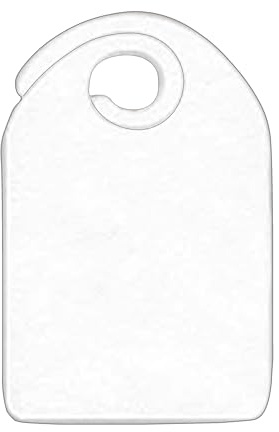 Lucgel Srl 300 Stück Lätzchen, weiß, aus TNT-Stoff, Einweg-Baby, für Jungen, Mädchen, Baby-Babys, 230 x 330 mm, Weiß