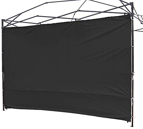 NINAT Seite Seitenmarkise Sonnenschirm Privatsphäre Panel Wand für 3 M Gartenlauben/Canopy Zelt Wasserdicht (Pavillon Rahmen Nicht inbegriffen) Schwarz Panel Wall