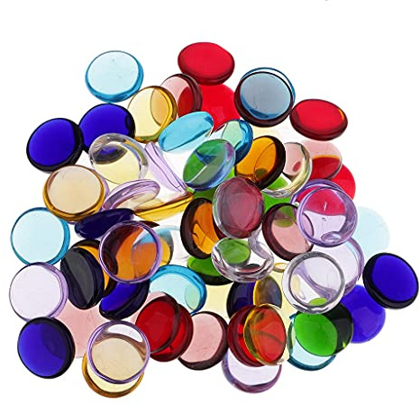 LUOSHUAI Tesselles mosaique Couleur Assortie de tuiles de mosaïque de Verre vitreux Transparent pour Les Arts DIY Artisanat Mosaique Verre