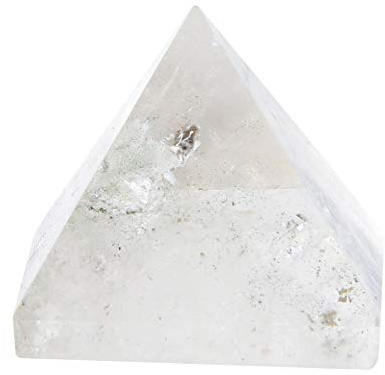 Pirámide de cristal de cuarzo transparente, generador de energía de pirámide de cristal 100% torre de curación de energía de pirámide de cuarzo de cristal natural Adorno de decoración del hogar