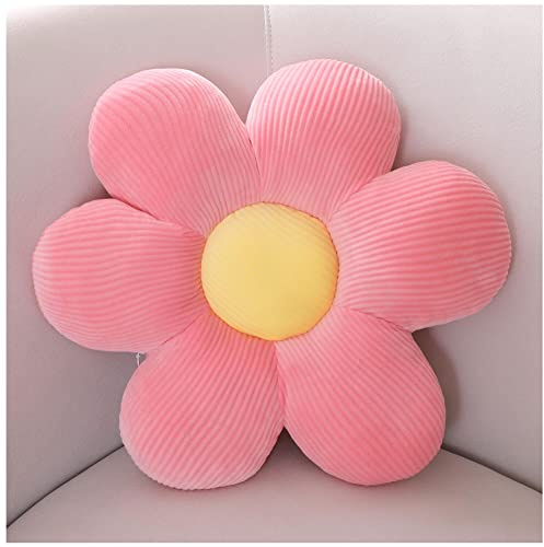 LANFIRE Blumen-Überwurfkissen, Sitzkissen, Bodenkissen, Blumenform, Bett, Sofa, Stuhl, Überwurfkissen (60 * 60 cm, Pink)