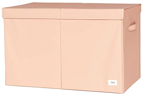 3 Sprouts Spielzeugkiste mit Deckel, extra groß, Ton | viel Stauraum für Bausteine, Kuscheltiere und Decken abdeckbar, faltbar und passend für Regal, Ecke oder Spielbereich