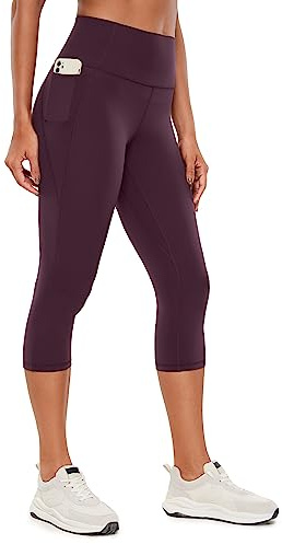CRZ YOGA Butterluxe Capris Pockets 19 Deep Purple Medium