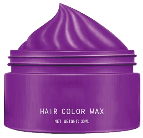 KOAHDE Crema Colorante Temporanea Per Capelli Viola, Cera Colorante Temporanea Naturale Per Tutti I Tipi Di Capelli, Ideale Per Feste E Cosplay