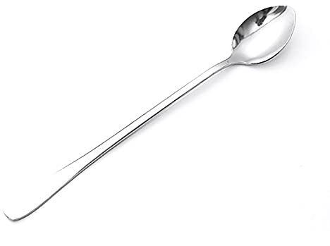 Cuchara de mango largo, 6 piezas Cucharas de café Cucharas de té Cucharas de té helado Cuchara de barra Cuchara de postre Cucharillas largas para agitar Cucharas agitadoras de (Punta puntiaguda)