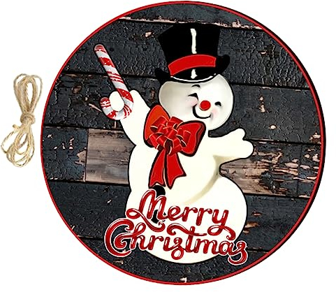 TOPBATHY Schneemann Schmetterling Schleife Dekoratives Schild Weihnachtsschild Zum Aufhängen An Der Tür Heimdekoration
