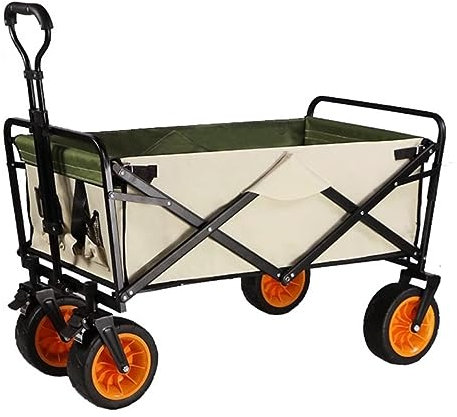 Faltbar Handwagen Bollerwagen Transportwagen Outdoor-Klappwagen Mit Rädern, Faltbares Garten-Nutzfahrzeug, Tragbarer Tourenanhänger, Familien-Einkaufswagen Faltbollerwagen Faltwagen Strandwagen(D)