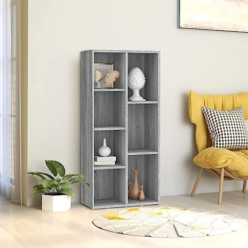 FUDUGEHMIOFWFJJ Gaming Room,eckkommode,Bücherregal Grau Sonoma 50x25x106 cmGeeignet für Bad, Küche, Schlafzimmer
