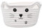 Kiuiom Cesta De Almacenaje De Cuerda,Cesta Con Orejas De Gato De Algodón,Organizadores De Cestas Tejidas Trenzado,Tejida Cesta De Juguete Para Niños,Canasta De Cuerda Decorativa,12*21*12CM