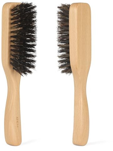 OEH Beard Brush for Men Smooths Softens Beard and Exfoliates Skin and Scalp, 100% Boar Bristle Beard Brush for Beard & Short Hair Detangle add Natural Shine