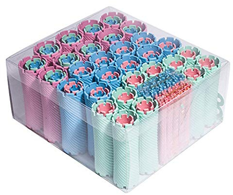 100Pcs/Set 10 Sizes Hair Perm Rods Kit Cold Permanent Bar Plastic Curlers Rollers Set Wave Corn Hair Maker Styling