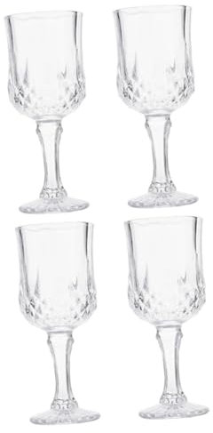 COLLBATH 4pcs Red Wine Glass Wine Glasses Romantic Novelty Glass Goblet Multi-Function Cocktail Drinking Cup for Home Party Occasion