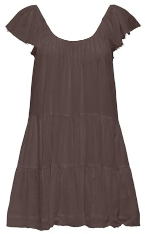 Onlnabila Life Ss A-Shape Dress WVN, Choklad martini, S
