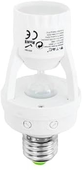 PRENDELUZ Capteur infrarouge avec support E27 (max. 60 W LED) pour détection de mouvement en éclairage et économie d'énergie.