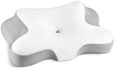 Fuhjythy Oreiller Cervical - Mousse à Mémoire de Forme Ergonomique pour Les Dormeurs sur Le Côté, Le Dos et Le Ventre, Oreiller Rafraîchissant pour Soulager la Douleur