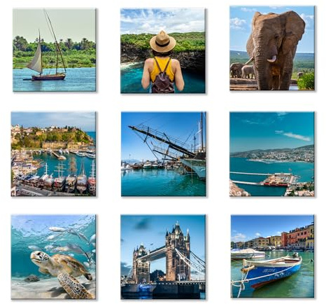 Personalisierte Fotomagnete 9er Set – 5x5 cm Kühlschrankmagnete selbst gestalten – 9 Magnete mit deinen Fotos – Handgemacht in Deutschland – Fotogeschenk