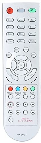 Tissting Telecomando Universale Ricevitore SAT, Controllo Remoto Intelligente Compatibile con Tutti i Ricevitori Satellitari Materiale ABS Resistente Durata 8 Metri per di
