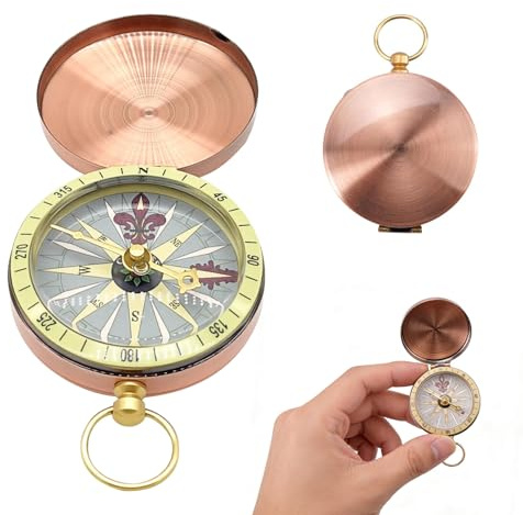 Kompass, Compass, Retro-Gehäusedesign Präzise Zeiger, Kleiner Kompass, für Outdoor, Wandern, Camping und Outdoor-Enthusiasten