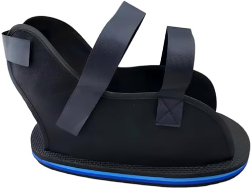yeeplant Sm gjutsko, 24,5 cm / 9,6 tum, svart, öppen tådesign, promenadkänga, EVA-sula för trasig fot, justerbara gipsskor