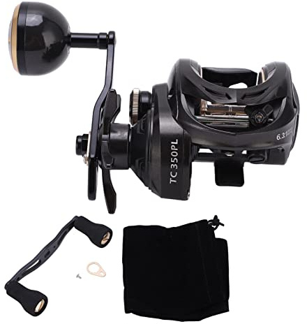Mulinello da baitcasting per pesca in mare ad alta velocità 9 + 1BB Coppa in filo metallico Serie TC350 impermeabile per mano destra