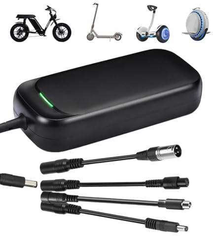 54.6v 2a E-bike Charger for 13S 48v Lithium Battery with 3-pin XLR DC5.5 | Universal Power Supply Replacement for 48 Volt Mobility Scooter Wheelchair
