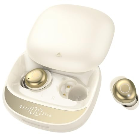 Sleep Earbuds, Bluetooth 5.4 Sleep Headphones with Dedicated App, Dual Sleep Modes, 48H Sleep Earphones with 7 EQ Modes, 5 White Noise, Mini Sleep Ear Buds for Napping/Sleeping/Traveling, Beige