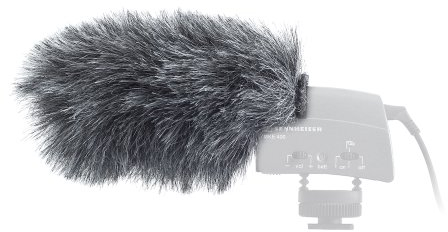 Rycote Antivento in Pelo per Microfono Sennheiser MKE 400, Grigio