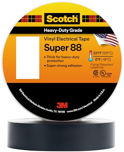 3M 88-Super-1-1/2x36YD SUPER88-38X33 Isolierband Scotch Schwarz (L x B) 33m x 38mm 1St