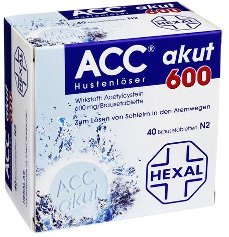ACC® akut 600 mg | 40 Stück | Hustenlöser für leichteres Abhusten | Nur 1x täglich | Schleimlöser
