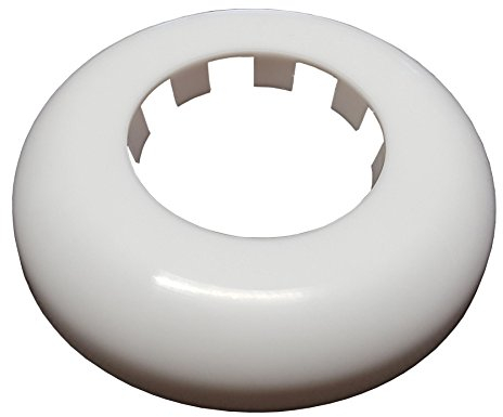 White Rosette Collar Rose Cover for Pipe Holes Covering Gaps Hiding 50mm