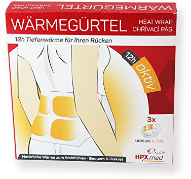 HeatPaxx Wärmegürtel | 3 Stück Rückenwärmer | EXTRA WARM | 12 Stunden Tiefenwärme | universell für alle Größen | sofort einsatzbereit