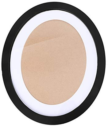 BESPORTBLE Round Picture Frame 10 inch Photo Classic Oval Wall Hanging Decoration with Send Seamless Nail and S (Black)
