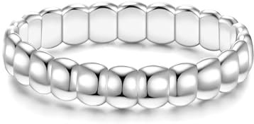 GLANZSTÜCKE MÜNCHEN Damen-Ring aus 925/- Sterling Silber mit Muster - Silberring mit Struktur Bandring