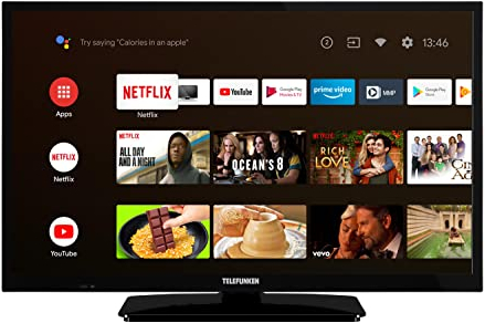 Telefunken XH24AN550MV 24 Zoll Fernseher / Android Smart TV (HD Ready, HDR, Triple-Tuner, 12 Volt, Bluetooth)