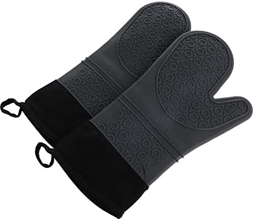 COHEALI 2pezzi Guanti Resistenti Al Calore Per Forno in Silicone Interno in Cotone Antiscivolo Per Cucinare e Barbecue Di Guanti