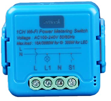 Anvek Tuya wifi Smart Switch 16A con funzione di monitoraggio dell'alimentazione Interruttore universale fai-da-te Funziona con Alexa Google home (1)
