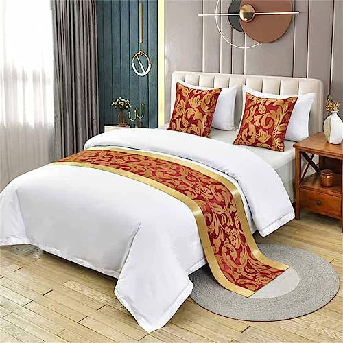 Morbuy Runner Letto Matrimoniale - Corridore Letto Morbido Confortevole Sciarpa Modern Scarf Runner Decorazione per Alberghi Hotel (240x 50cm per 180cm Letto,Lussuoso)