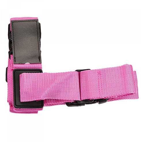 HEAGER Gepäck-Koffergurte, 2 m, kreuzverstellbare Koffergurte mit Schnallenetikett for Reisetaschen-Verpackungszubehör, rosa, 4 Stück