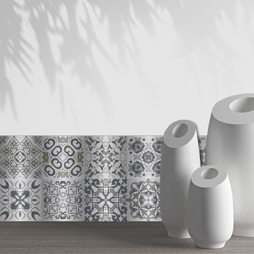 Targawerelax Feuille d'argent Brossée Stickers Carrelage Adhesif Mural Cuisine Salle De Bain, Credence Adhesive, Pvc Adhesive Murale, Stickers Muraux Autocollant, maroquin gris métallisé