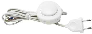 Conexión de pie Blanca con Interruptor, Ideal para controlar Dispositivos eléctricos de Forma cómoda.