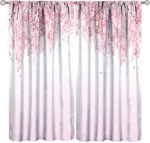 Pencil Pleat Blackout Curtains Flowers And Plants 150X166 Cm (W + H) Indoor Blackout Curtain, 3D Thermo-Insulating Window Curtains Polyester Material Bedroom Drapes Blackout Curtains -979944757