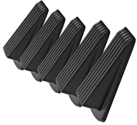 HAPINARY 5stücke Gummi Türstopper Für Zuhause Sicherheitstürkeil Türpuffer Unter Türspalten Haltend Für Holz Vinyl Fliesen Oder Teppich